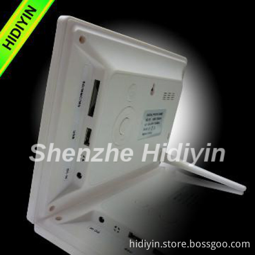 2014 white digital photo frame with friendly environmental materials